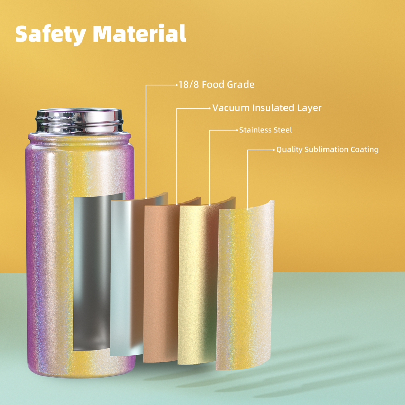 Factory-Made 12oz/350ml Children's Stainless Steel Insulated Sippy Water Bottle With Flip Top Vacuum Flask for Kids' Drinks/Mug