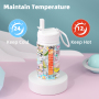 Factory-Made 12oz/350ml Children's Stainless Steel Insulated Sippy Water Bottle With Flip Top Vacuum Flask for Kids' Drinks/Mug