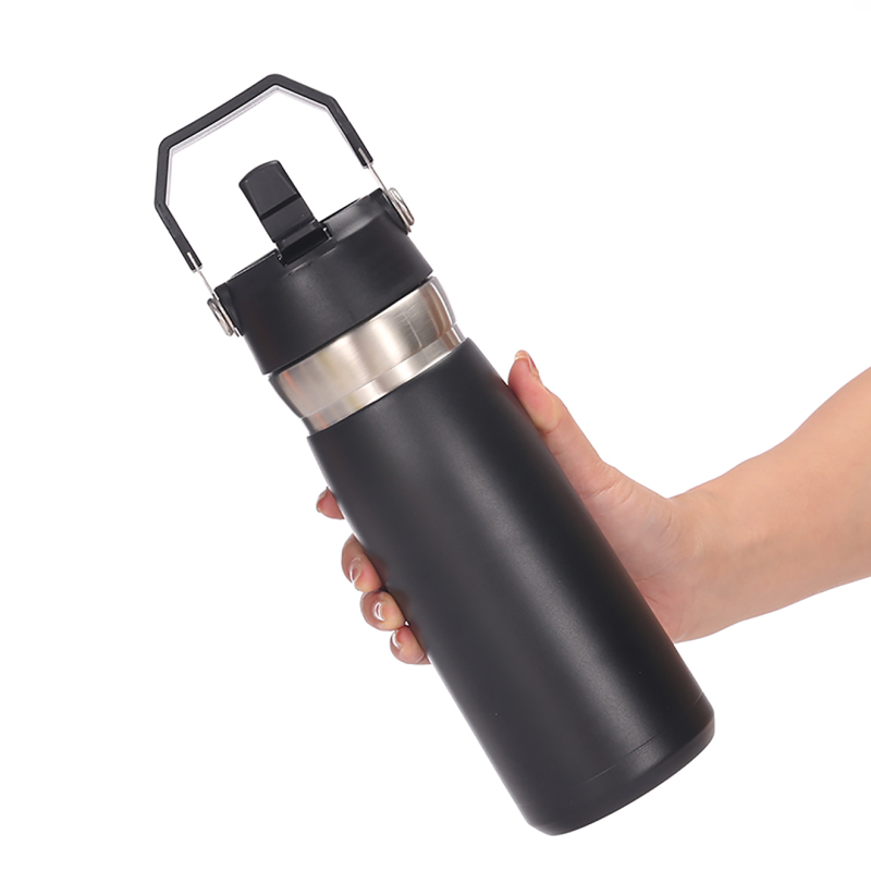 Factory Wholesale Large Handle 650ml Portable Car Vacuum Stainless Steel Thermos Mug
