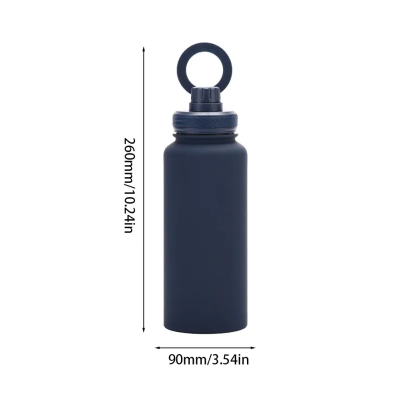 New Arrivals 32oz Double Wall 304 Stainless Steel Thermos Vacuum Flask with Magnetic Phone Holder Lid