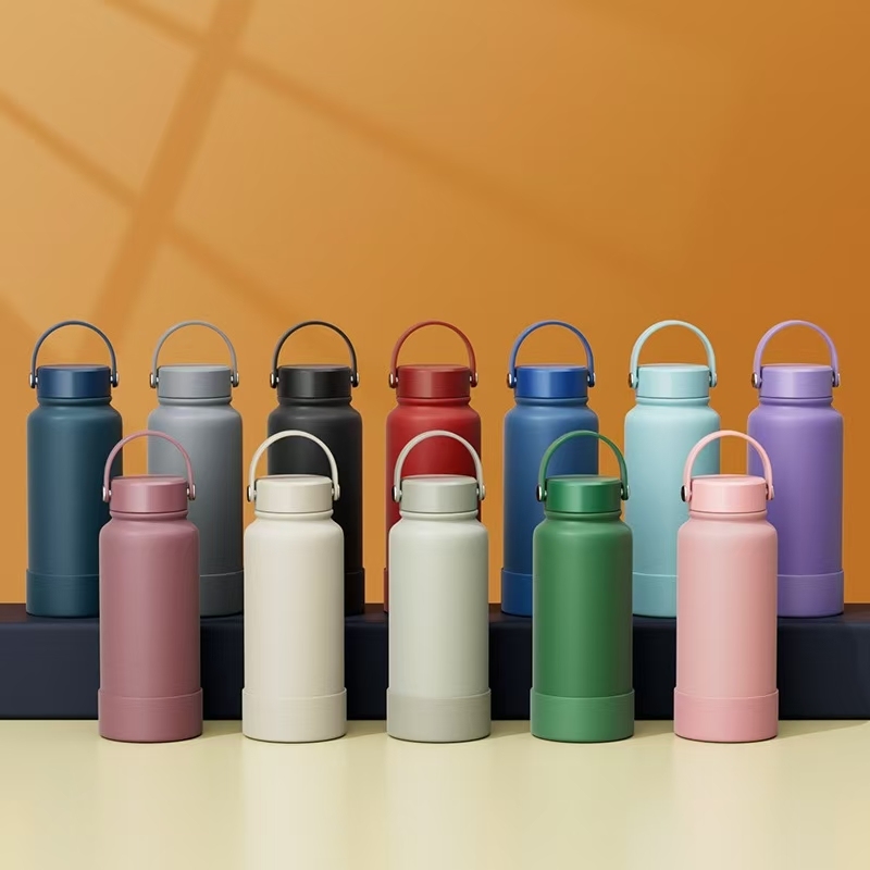 Custom Logo 32oz Insulated Stainless Steel 1L Water Jug Vacuum Flask Drink Thermal Sport Gym Water Bottle Colored Lid for Beer