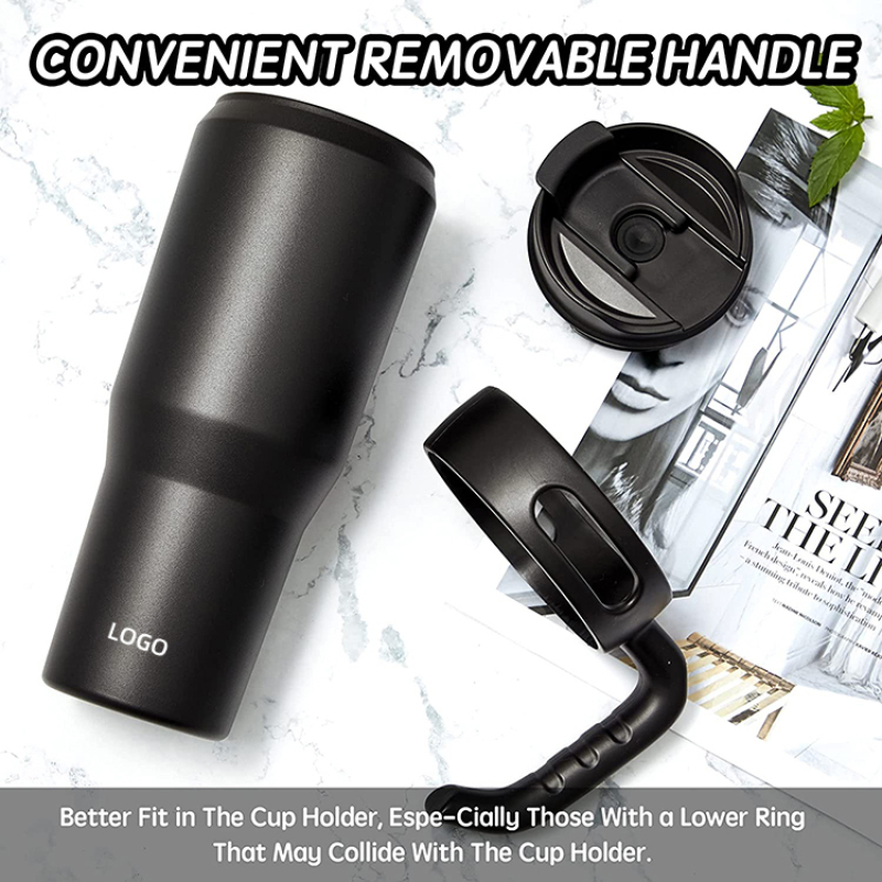 Wholesale Custom 40oz Stainless Steel Travel Tumbler Cup with Handle and Straw 40oz Handle Cup Spray Paint Mug