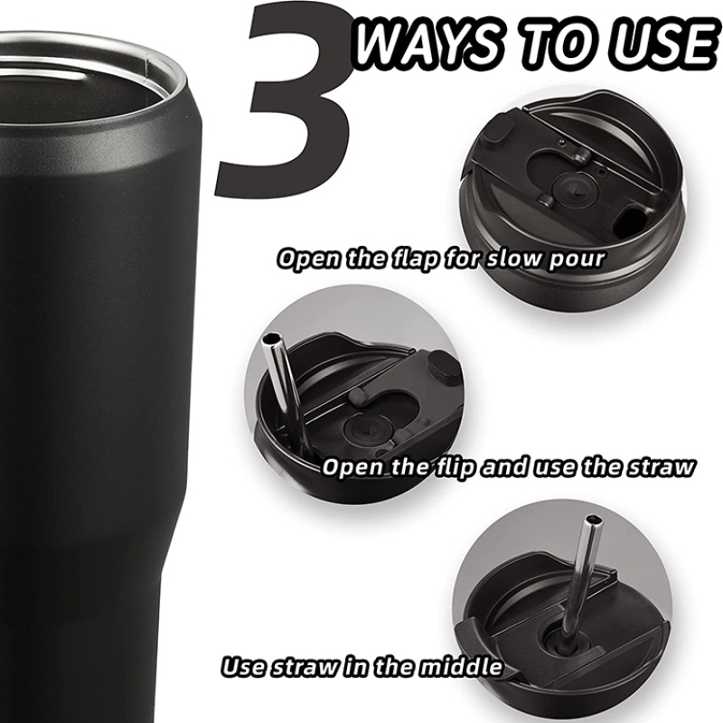 Wholesale Custom 40oz Stainless Steel Travel Tumbler Cup with Handle and Straw 40oz Handle Cup Spray Paint Mug