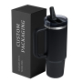 Custom 40oz Travel Mug Tumblr Bottle Tumbler Hot and Cold Stainless Steel Insulated Tumblr Cup with Flip Straw and Handle