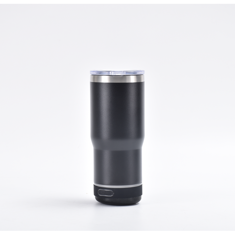 Popular 16oz Bluetooth Thermos Mug Large Capacity Stainless Steel Vacuum Mug with Mini Speaker