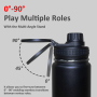 GYM Magnetic Lid Water Bottle Phone Holder Custom Logo Thermos Vacuum Flasks Sports Mag Safe Water Bottle with Magnetic Lid Men