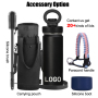 GYM Magnetic Lid Water Bottle Phone Holder Custom Logo Thermos Vacuum Flasks Sports Mag Safe Water Bottle with Magnetic Lid Men