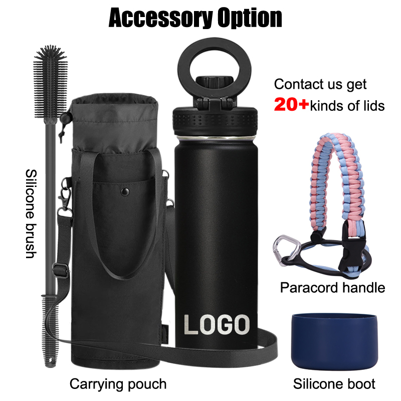 GYM Magnetic Lid Water Bottle Phone Holder Custom Logo Thermos Vacuum Flasks Sports Mag Safe Water Bottle with Magnetic Lid Men
