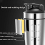 Stainless Steel Portable Nutrition Fitness Sports Protein Shaker with Volume Marking for Gym Sports Fitness Hiking and Camping