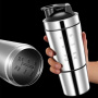 Stainless Steel Portable Nutrition Fitness Sports Protein Shaker with Volume Marking for Gym Sports Fitness Hiking and Camping
