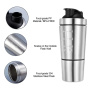 Stainless Steel Portable Nutrition Fitness Sports Protein Shaker with Volume Marking for Gym Sports Fitness Hiking and Camping