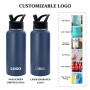 Magnetic Phone Holder Vacuum Flask Stainless Steel Metal Drinking Sport Water Bottle Double Wall Personalized
