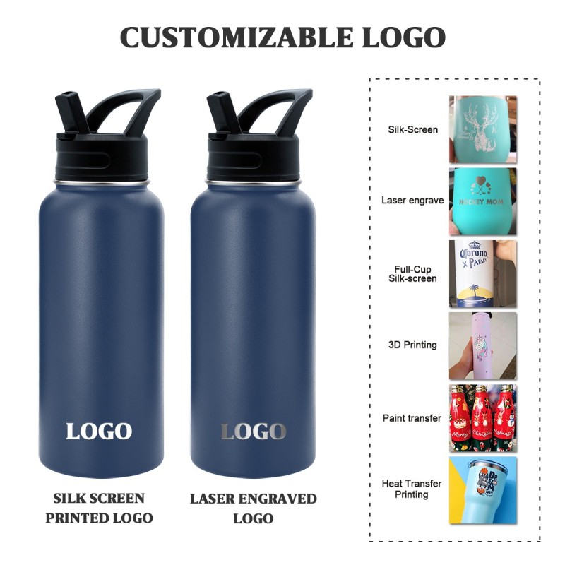 Magnetic Phone Holder Vacuum Flask Stainless Steel Metal Drinking Sport Water Bottle Double Wall Personalized