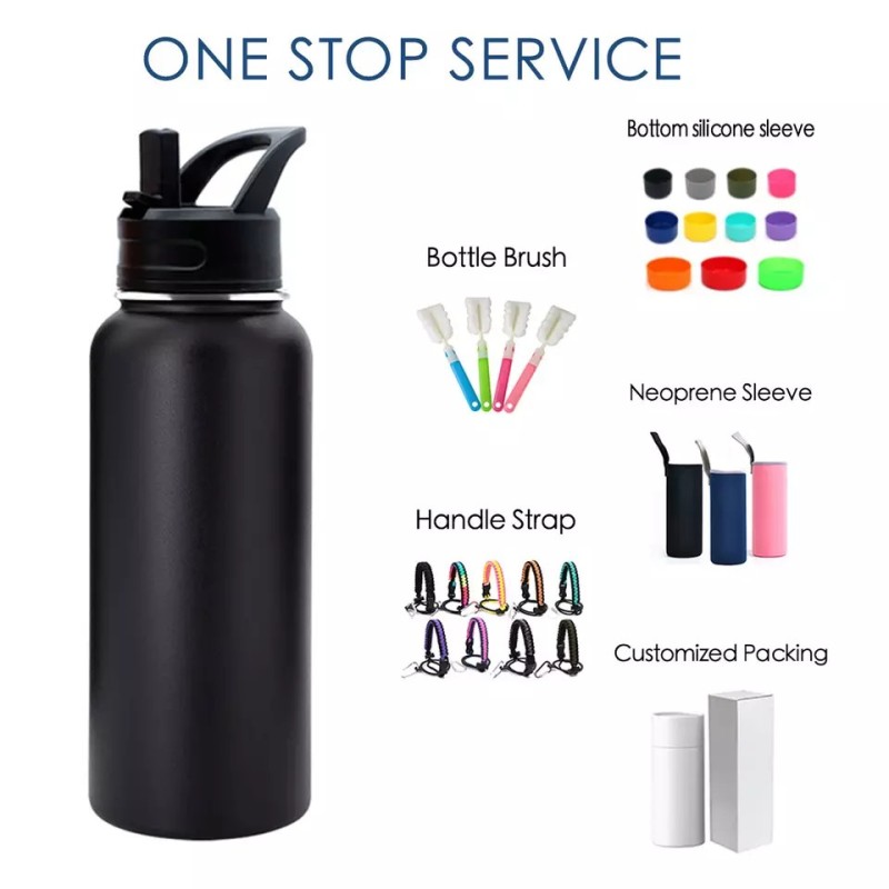 Magnetic Phone Holder Vacuum Flask Stainless Steel Metal Drinking Sport Water Bottle Double Wall Personalized