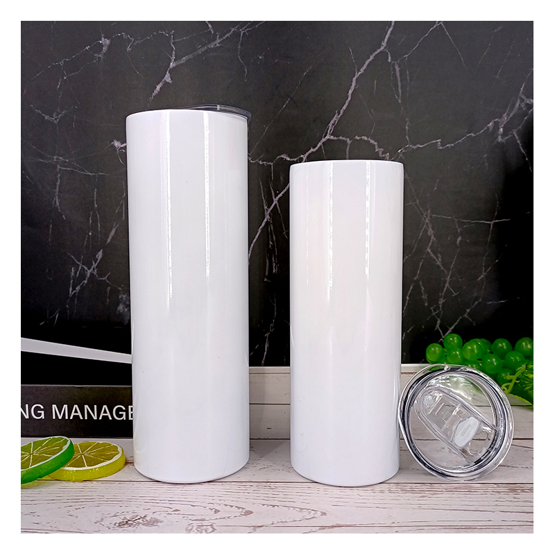 20oz Sublimation Tumblers Straight Insulated White Water Cups Tea Blank Sublimation Tumbler Wine Tumbler Mug Bulk