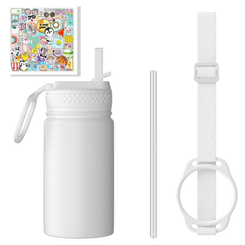 Hot Selling Custom Kids Thermos Mug 12oz Stainless Steel Vacuum Thermos Bottle With Sticker