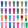 Double Wall 700ml 710ml 24oz Luminous Glowing Plastic Durian Tumbler Durian Cup No logo With Straw