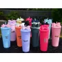 Double Wall 700ml 710ml 24oz Luminous Glowing Plastic Durian Tumbler Durian Cup No logo With Straw