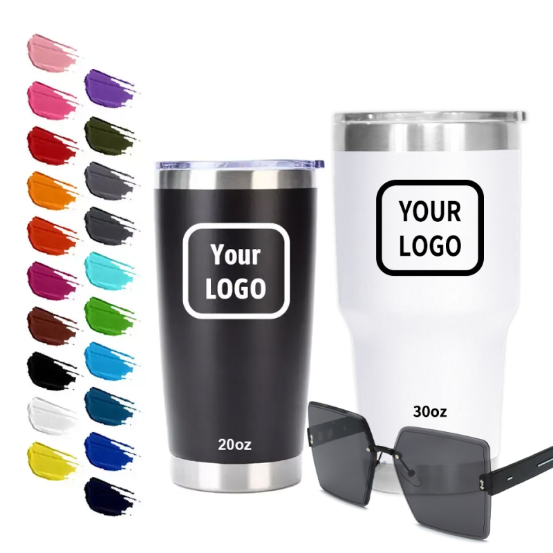 Wholesale Custom Double-Layer Insulated Stainless Steel Coffee Travel Mugs 20oz & 30oz Capacity