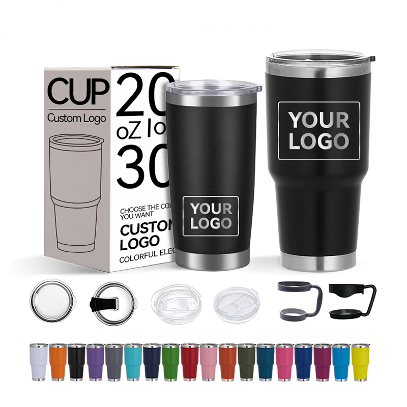 Wholesale Custom Double-Layer Insulated Stainless Steel Coffee Travel Mugs 20oz & 30oz Capacity