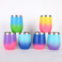 Wholesale Powder Coated Custom logo 12oz 350ml Unique Vacuum Insulated Stainless Steel Double Walled Insulated Wine Tumbler