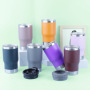 4 in 1 Insulated Slim Can Cooler 12 OZ Cans and Beer Coozies Stainless Steel 14oz Can Holder Double Walled with Opener Corkscrew