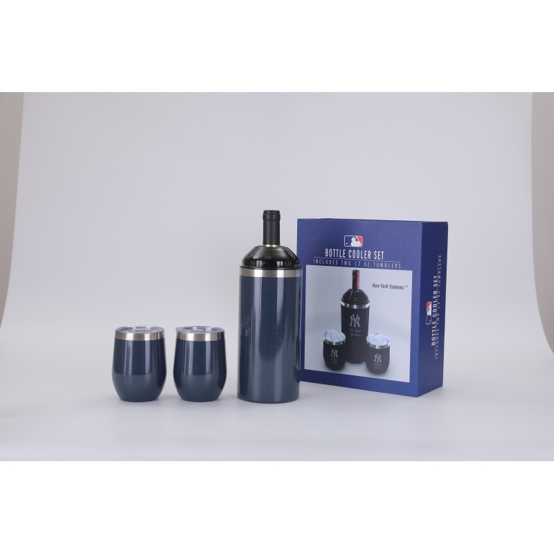 Custom Luxury Red Wine Jar Set Stainless Steel Wine Bottle Wine Glass Set With Gift Box