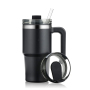 Custom 20oz & 30oz Adventure Tumbler Thermos Bottle Metal Leak Resistant Reusable with Handle for Straw Lid and Big Grip