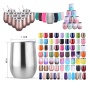 Wholesale Custom 12oz Vacuum Double Wall Stainless Steel Swig Egg Wine Tumbler with Lids Straw