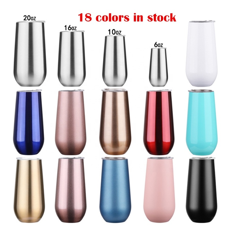 Wholesale Custom 12oz Vacuum Double Wall Stainless Steel Swig Egg Wine Tumbler with Lids Straw