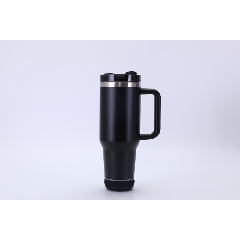 Custom Stainless Steel Travel Outdoor Thermos Mug With Speaker High Quality bluetooth Mug