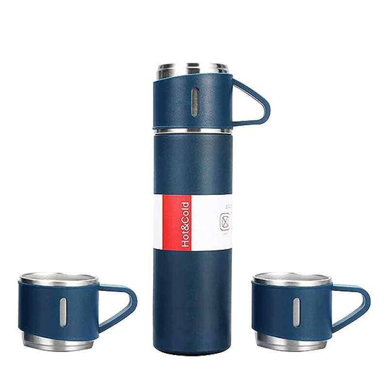 Custom Logo Luxury Business Drinkware Set 500ml Stainless Steel Water Bottle and Vacuum Flask for Travel