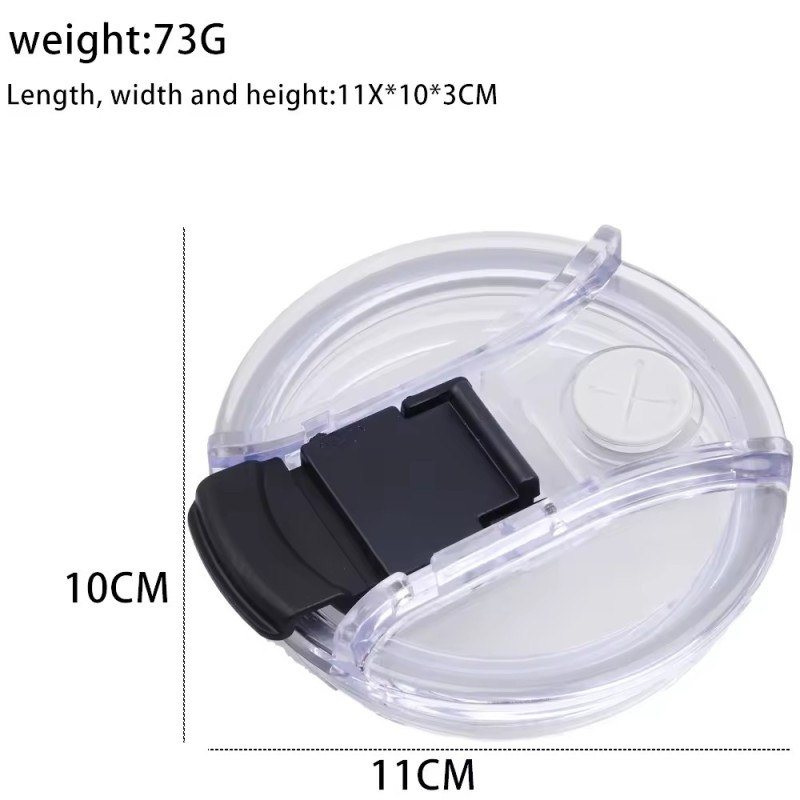 New Design 100% Leak Proof Plastic Lid for 40 Ounce OZ Stainless Steel Insulated Tumbler with Handle Leak Resistant Lid