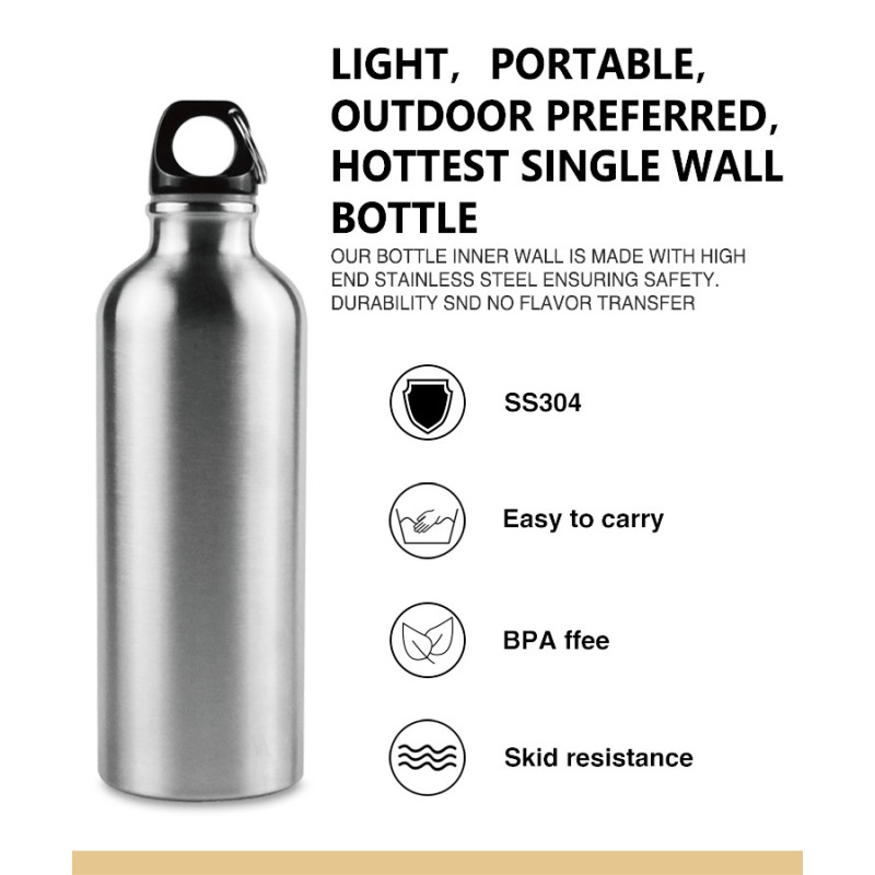 Sport Water Bottle with Custom logo Stainless Steel 500ml Bicycle Water Bottles