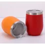 Factory Wholesale Customized 12oz Wine Glass Stainless Steel Insulated Reusable Egg Wine Tumbler Cup With Lid