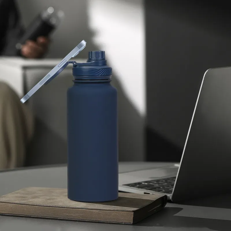 Trending Products 2024 New Arrivals 32oz Double Wall 304 Stainless Steel Magnet Water Bottle with Magnetic Phone Holder Lid