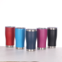 Waist Cinched 20oz Car Cup Curved Double Wall Stainless Steel Vacuum Insulated Travel Cup