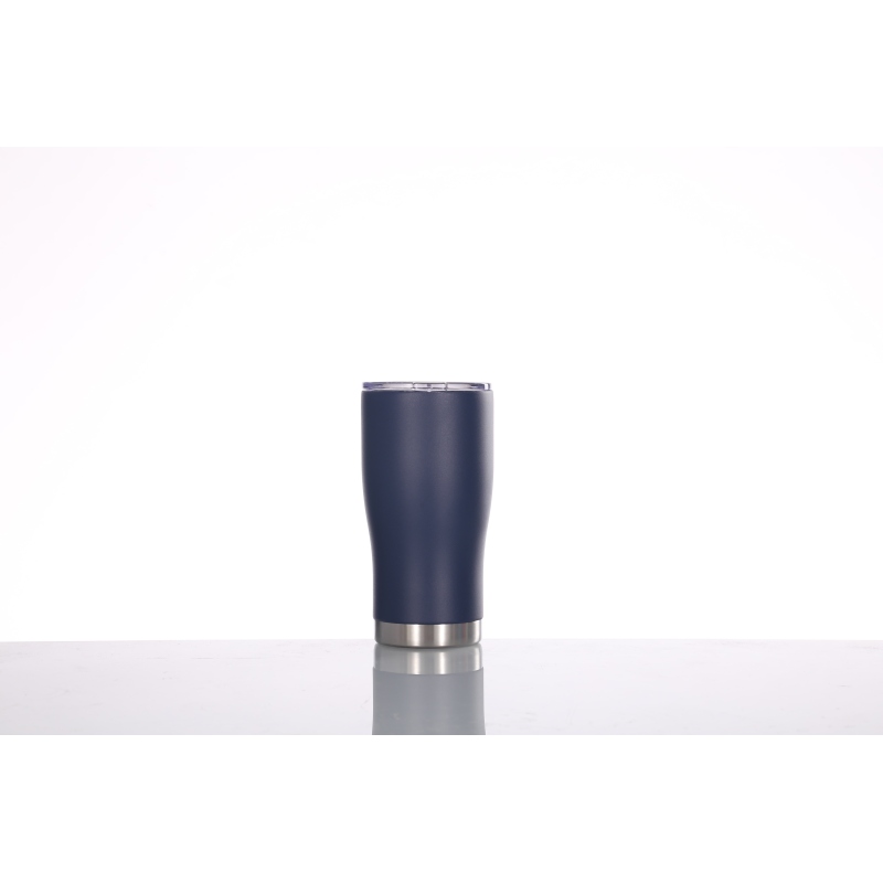 Waist Cinched 20oz Car Cup Curved Double Wall Stainless Steel Vacuum Insulated Travel Cup
