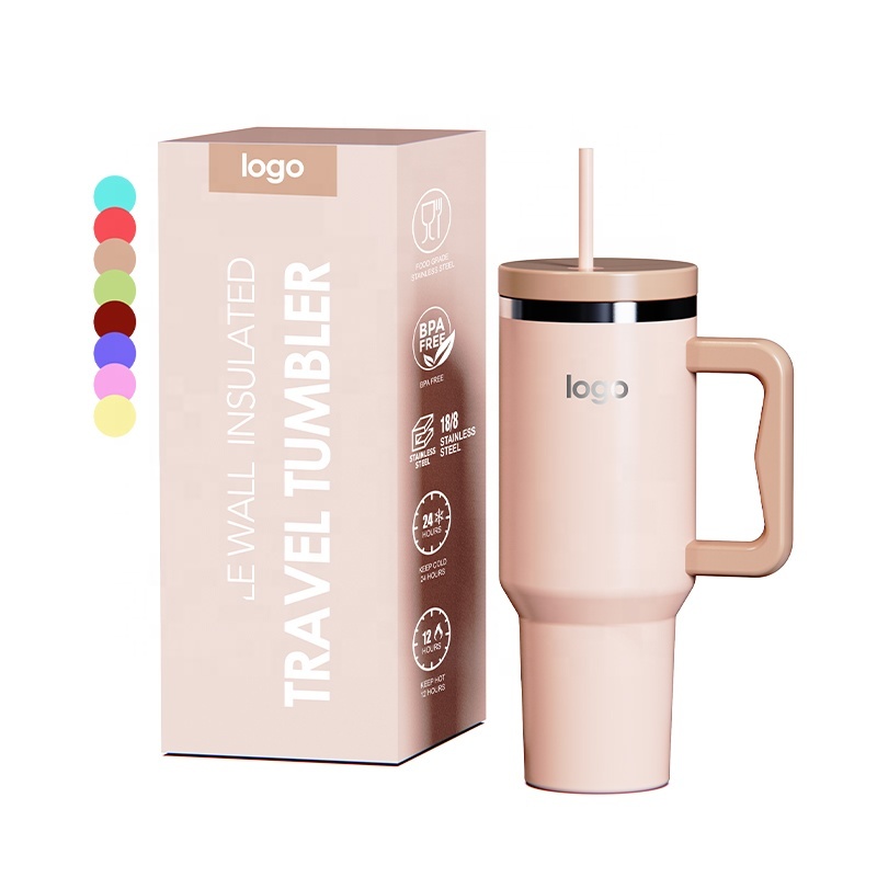 RTS 40oz Sublimation Adventure Tumbler Mugs With Handle Stainless Steel 40 oz Travel Coffee Water Bottles