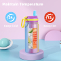 Factory-Made 16oz/12oz Children's Stainless Steel Insulated Sippy Water Bottle With Flip Top Vacuum Flask for Kids' Drinks/Mug