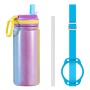 Factory-Made 16oz/12oz Children's Stainless Steel Insulated Sippy Water Bottle With Flip Top Vacuum Flask for Kids' Drinks/Mug