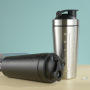 Single Wall 750ml 304 Stainless Steel Shaker Bottle GYM Wholesale Bpa Free Custom logo Protein Shaker Bottles