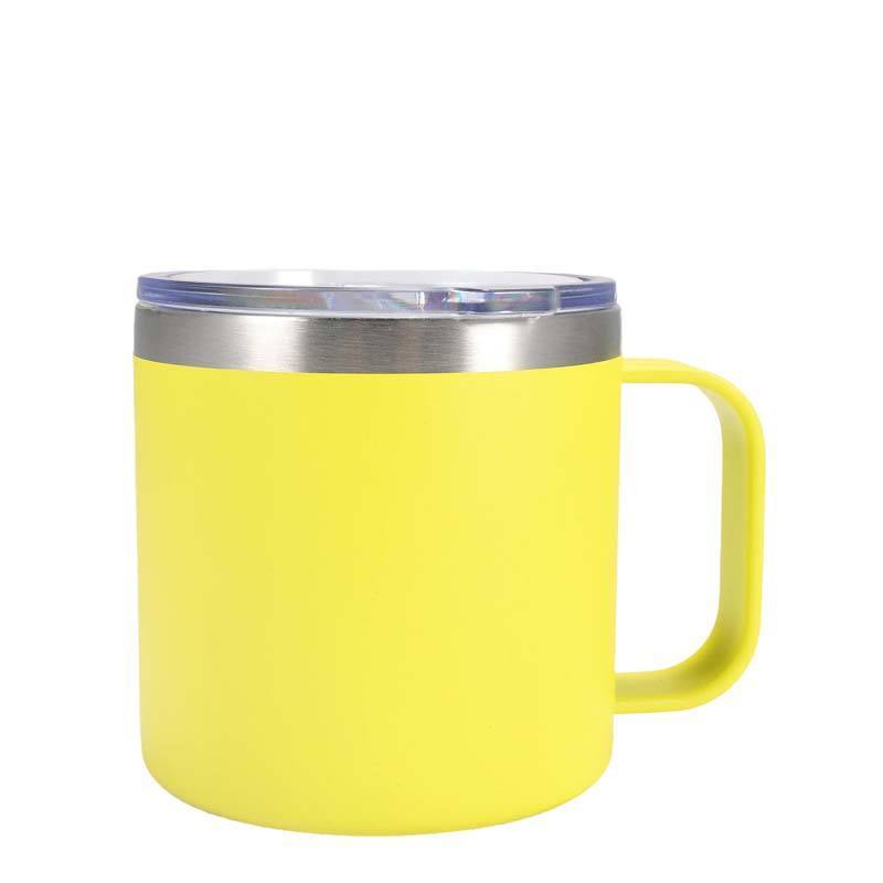 Wholesale Customized Multicolor Travel Coffee Mug with Handle Stainless Steel High-quality Metal Material