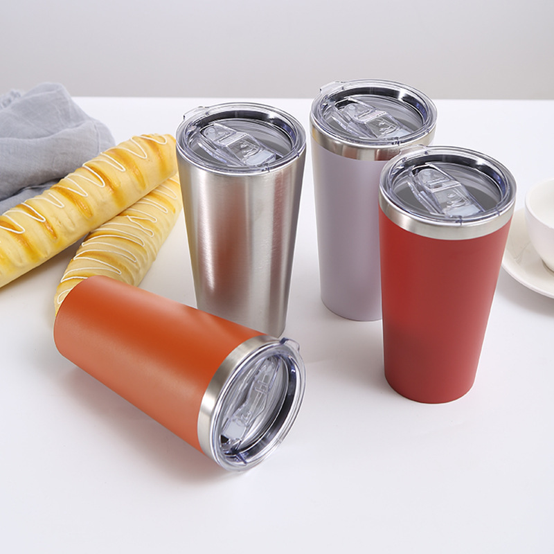 Weisidi 16oz Stainless Steel Double Wall Vacuum Car Cup Lid Regular Tumbler Powder Coated Travel Mug Tea Accessories