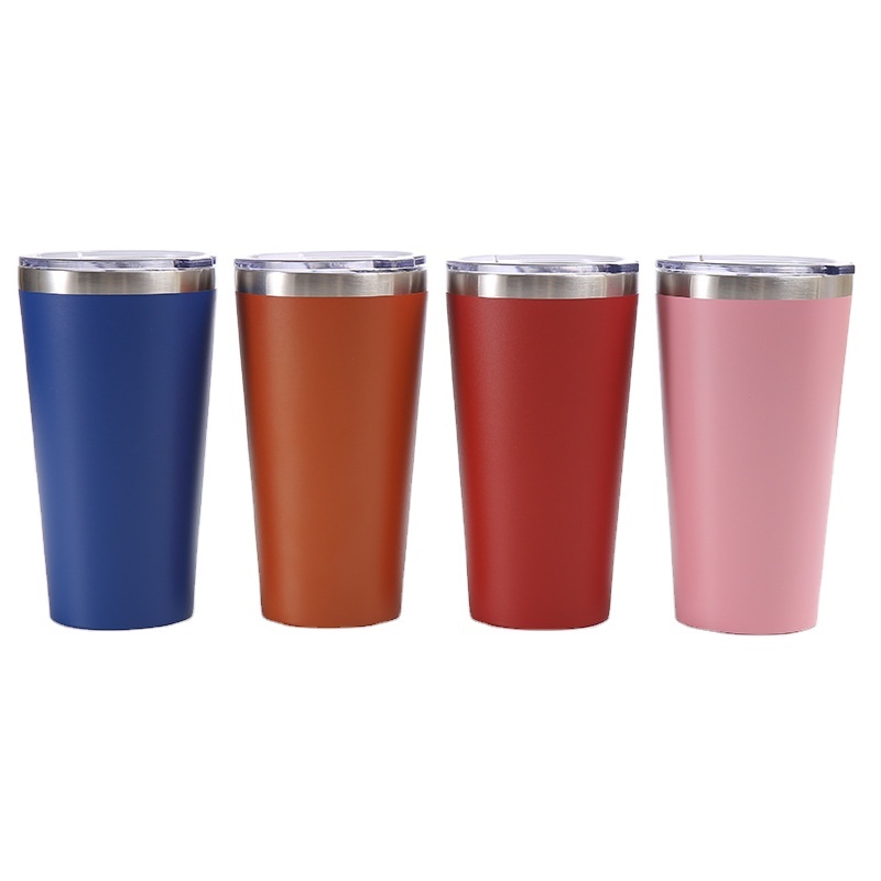 Weisidi 16oz Stainless Steel Double Wall Vacuum Car Cup Lid Regular Tumbler Powder Coated Travel Mug Tea Accessories