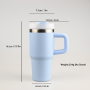 Wholesale Bulk 14oz Macaron Sublimation Tumbler Christmas Cute Insulated Travel Mug with Handle Hot and Cold Customizable Cups