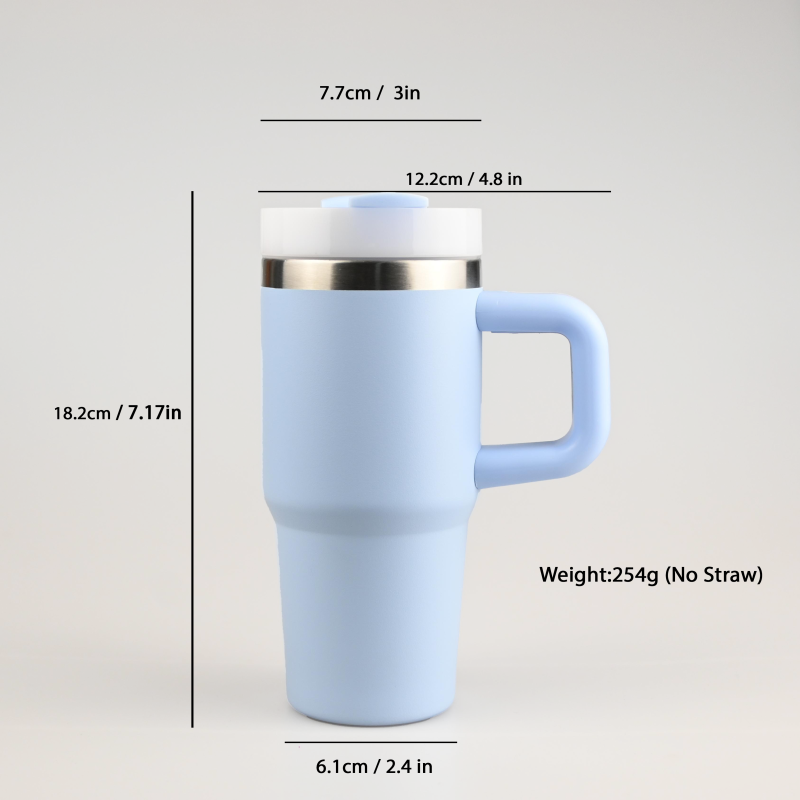 Wholesale Bulk 14oz Macaron Sublimation Tumbler Christmas Cute Insulated Travel Mug with Handle Hot and Cold Customizable Cups