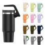40oz Rotatable Handle Travel Mug - Vacuum Insulated Stainless Steel Tumbler W/Lid & Straw Leakproof for Gym/Car