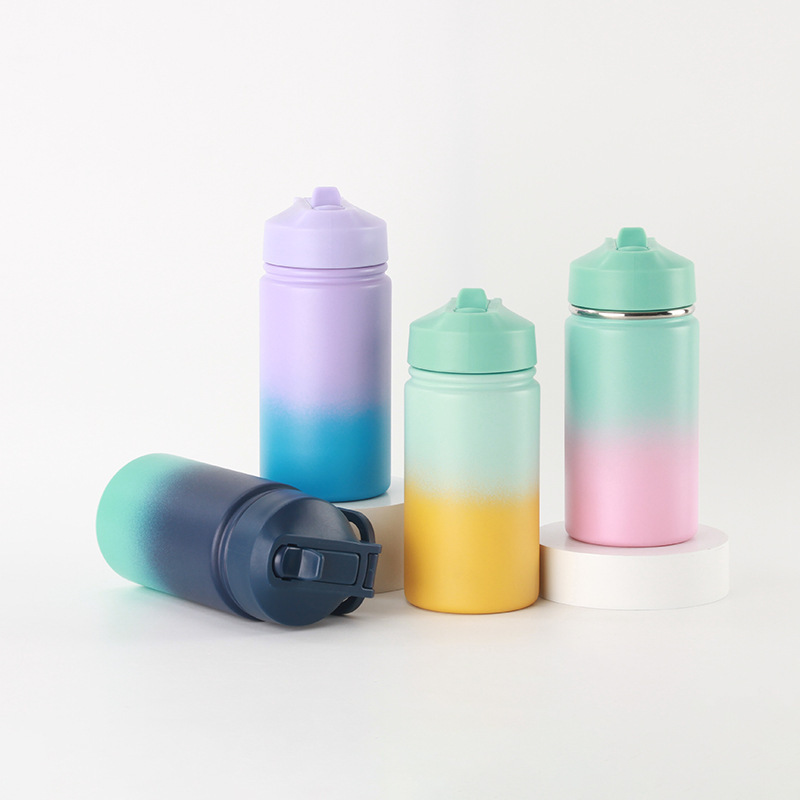 Wholesale Gradient Color 12oz Space Jug Stainless Steel Vacuum Kids School Mug
