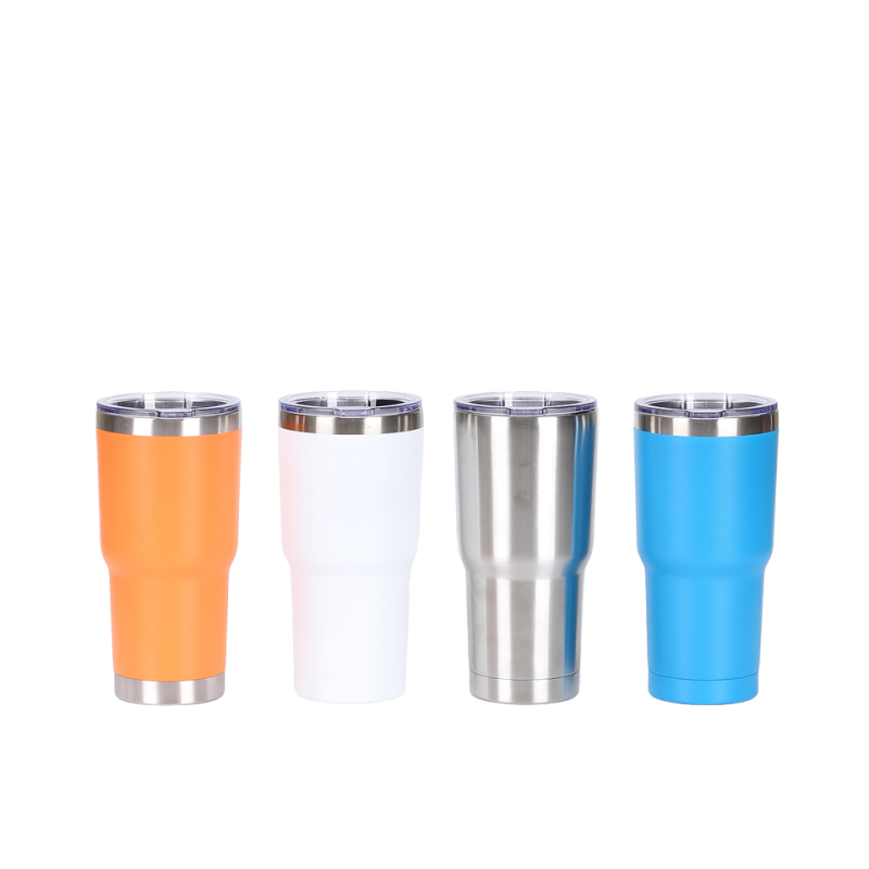 Wholesale 20oz Eco-Friendly Double Wall Stainless Steel Tumbler With Lid 600ml Powder Coated Water Customizable Logo Coffee Tea